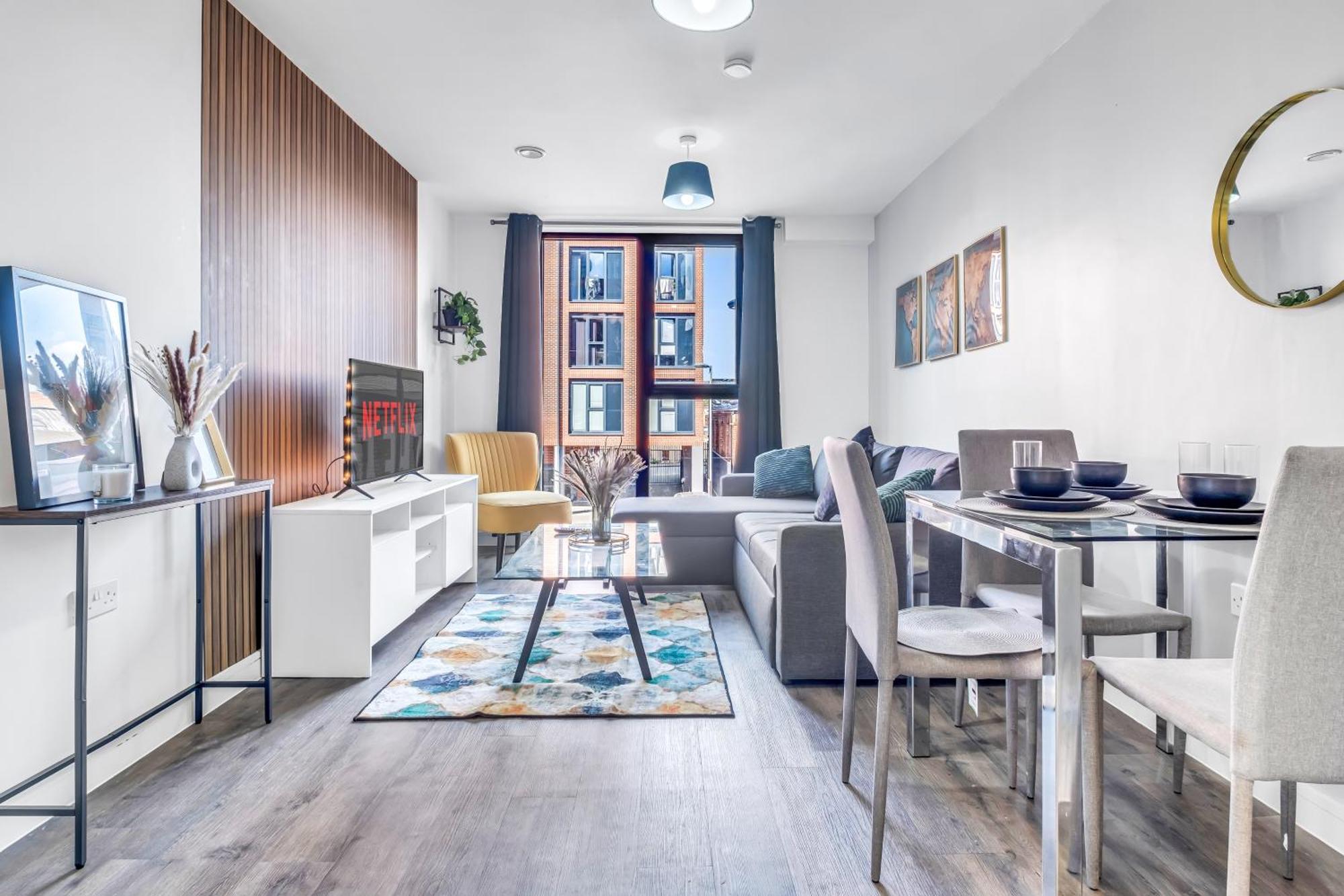 City Centre Emerald Escape - Sleeps-6, 2Beds & 2Baths , Netflix , Free Internet Birmingam Exterior foto